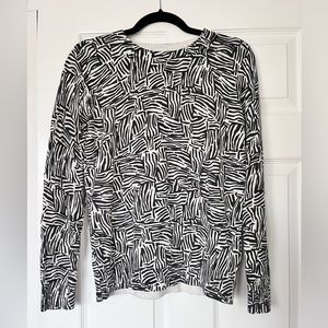 Banana Republic Zebra Pattern Long Sleeve